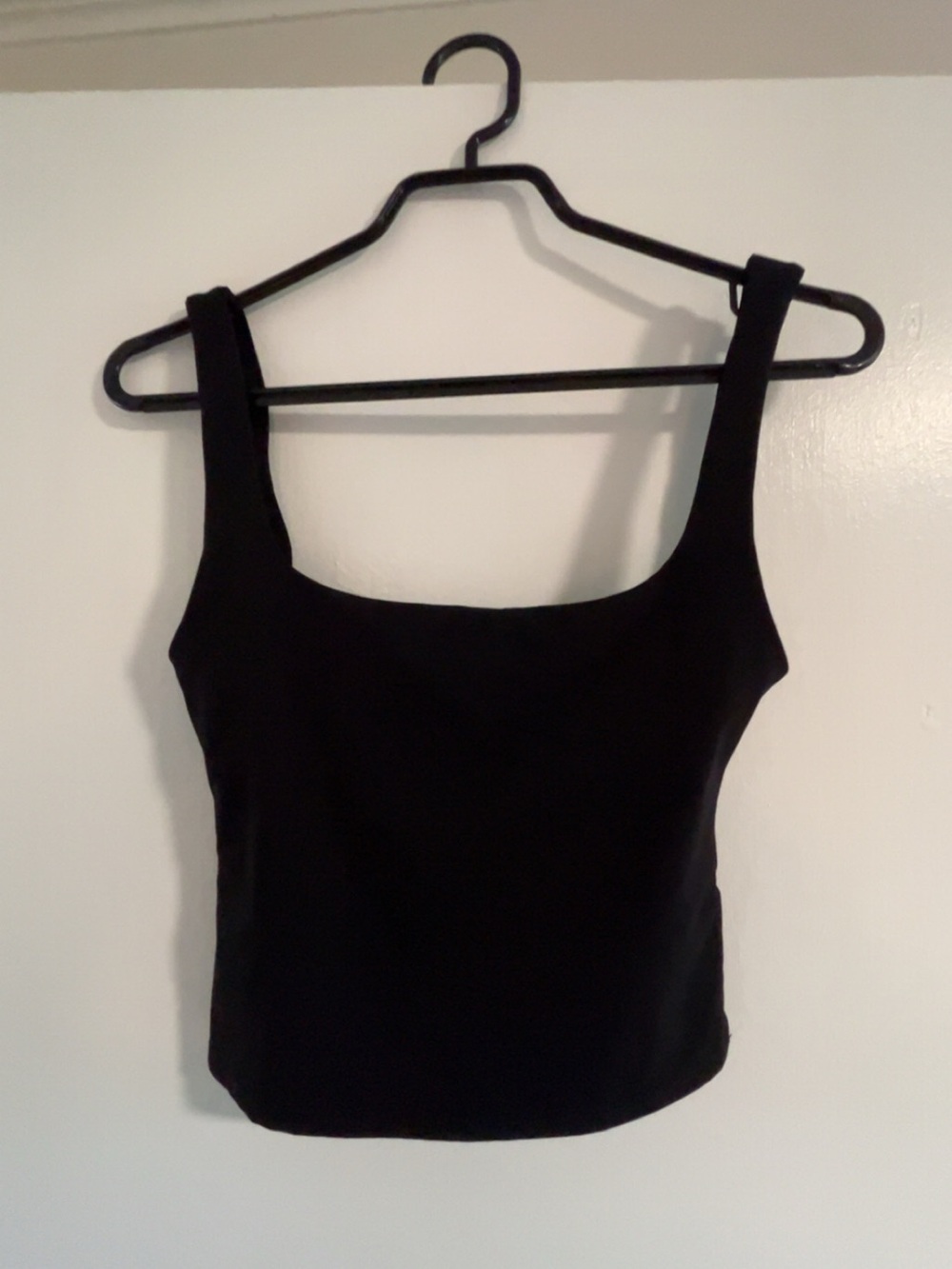 Garage Black Square Neck Tank with Wide Straps